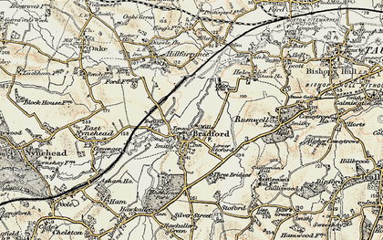 Old map of Tone Green in 1898-1900