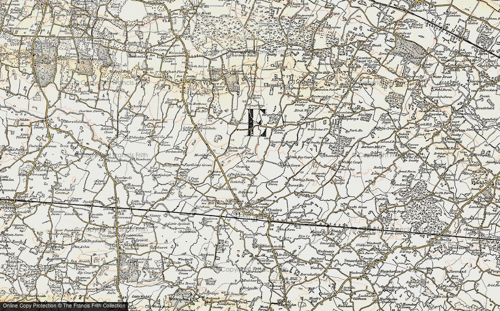 Old Map of Historic Map covering Boy Court in 1897-1898