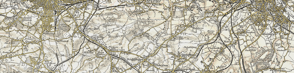 Old map of Tong in 1903