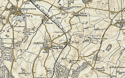 Old map of Tonge in 1902-1903