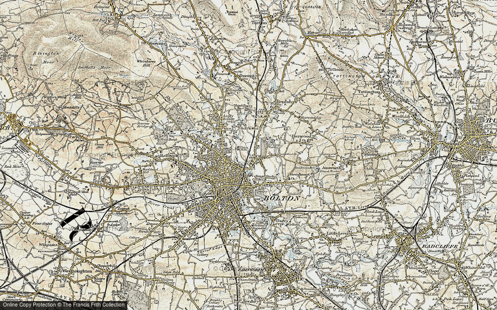 Old Map of Tonge Moor, 1903 in 1903