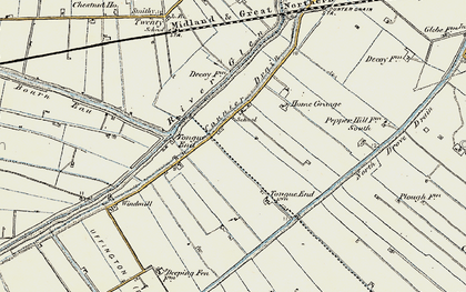 Old map of Tongue End in 1901-1903