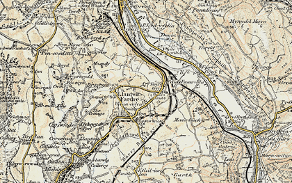 Old map of Tonteg in 1899-1900