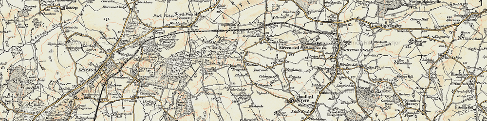 Old map of Toot Hill in 1898