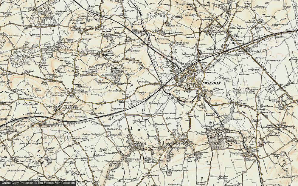 Old Map of Historic Map covering South Leaze in 1897-1899