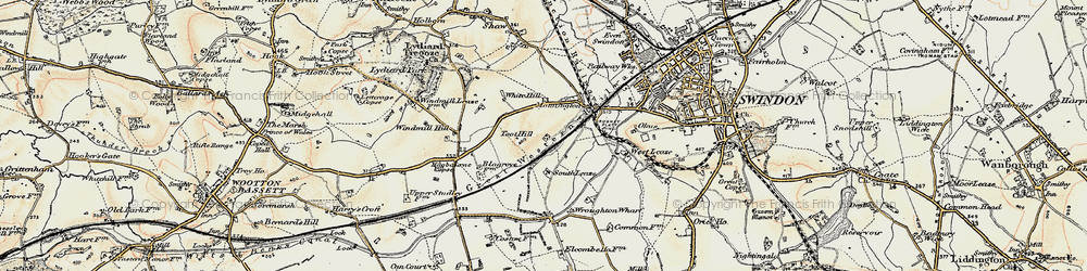 Old map of Toothill in 1897-1899