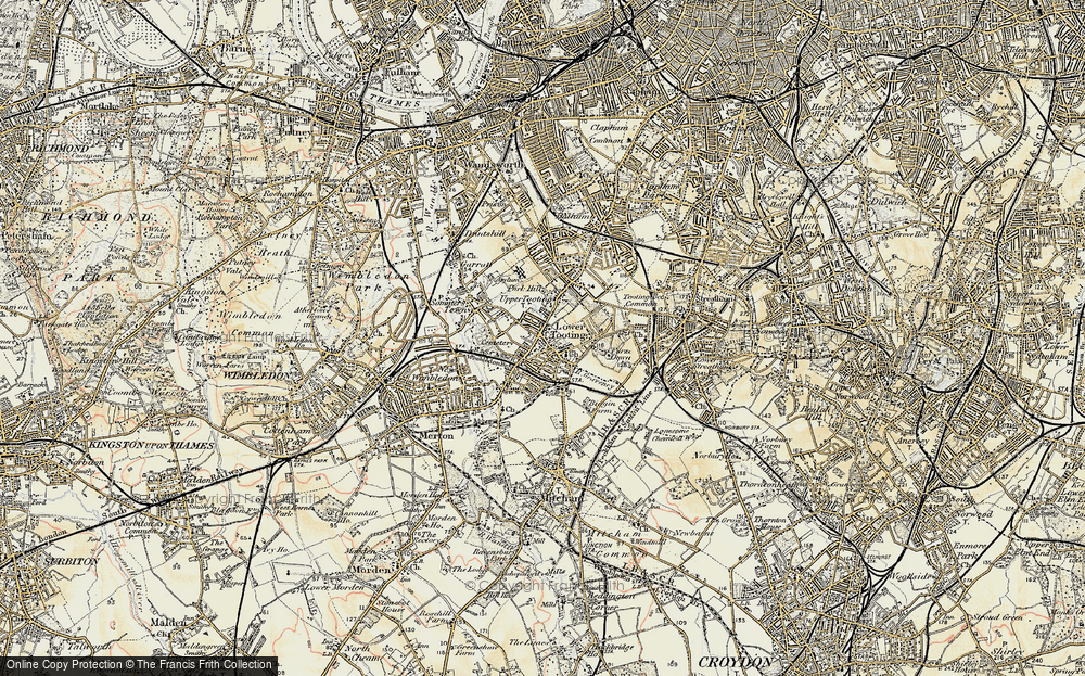 Old Map of Tooting, 1897-1909 in 1897-1909