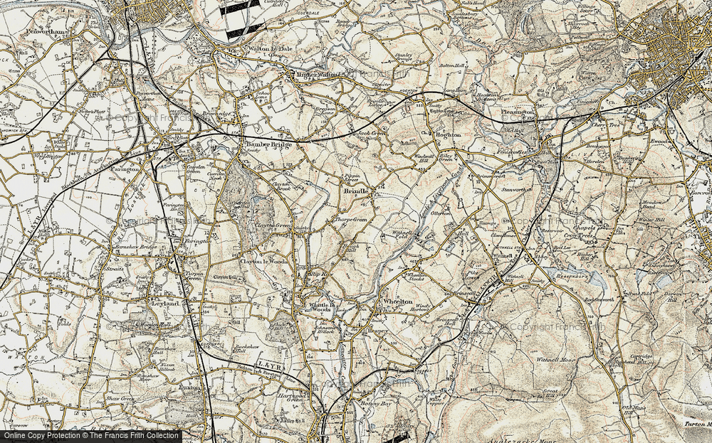 Old Map of Top o'th' Lane, 1903 in 1903