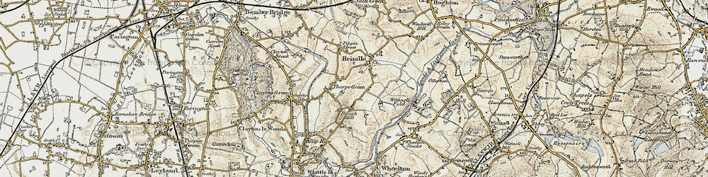 Old map of Top o'th' Lane in 1903