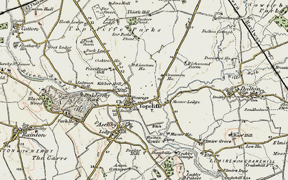 Old map of Topcliffe in 1903-1904