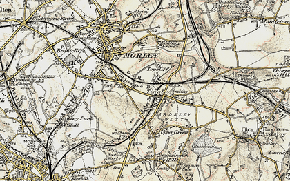 Old map of Topcliffe in 1903