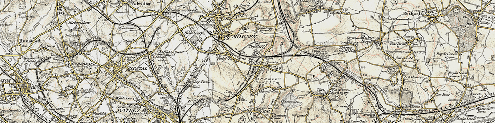 Old map of Topcliffe in 1903