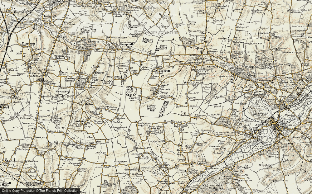 Old Map of Topcroft Street, 1901-1902 in 1901-1902