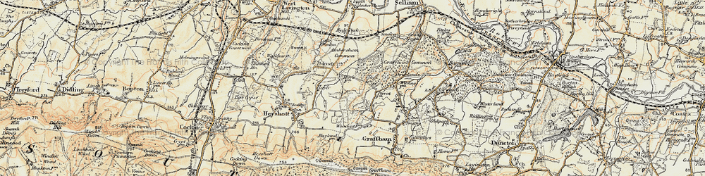 Old map of Topleigh in 1897-1900