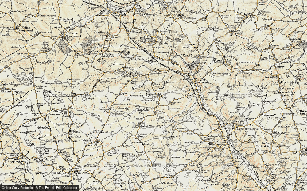 Old Map of Toppesfield, 1898-1901 in 1898-1901