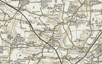 Old map of Toprow in 1901-1902