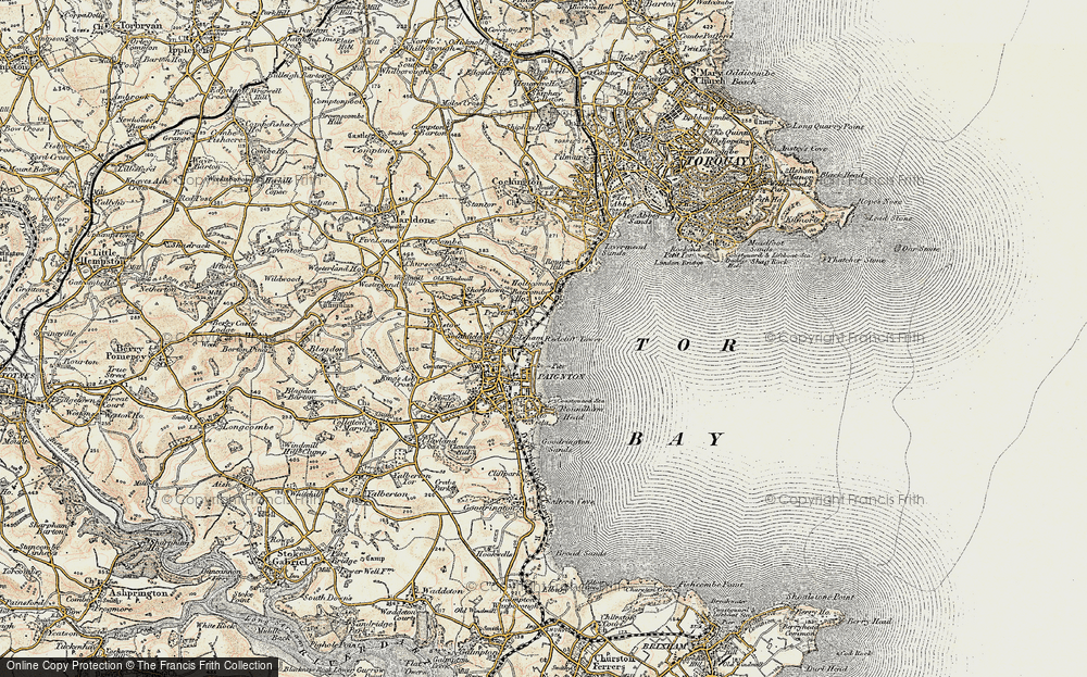 Old Map of Torbay, 1899 in 1899