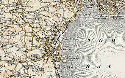 Old map of Torbay in 1899