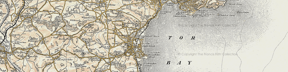 Old map of Torbay in 1899