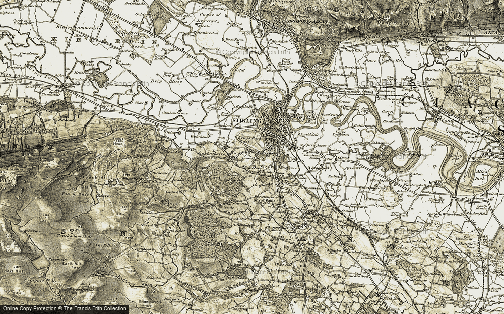 Old Map of Historic Map covering Bearside in 1904-1907
