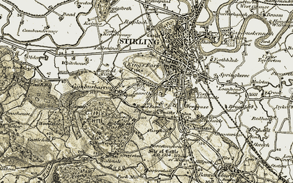 Old map of Bearside in 1904-1907