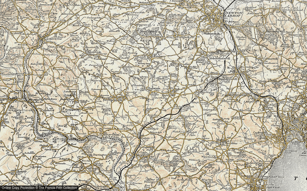 Old Map of Torbryan, 1899 in 1899