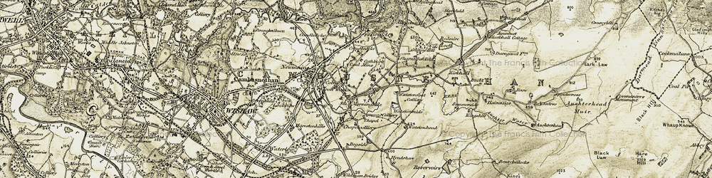 Old map of Torbush in 1904-1905
