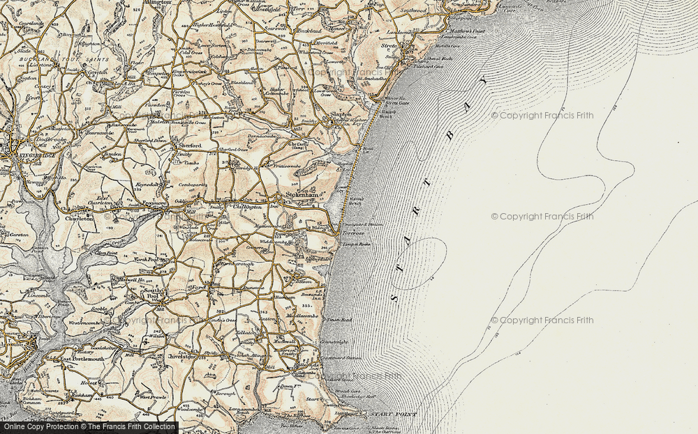 Old Map of Historic Map covering Limpet Rocks in 1899