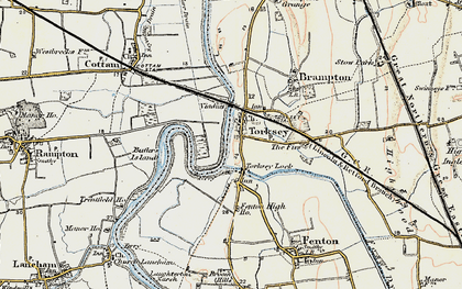 Old map of Torksey in 1902-1903