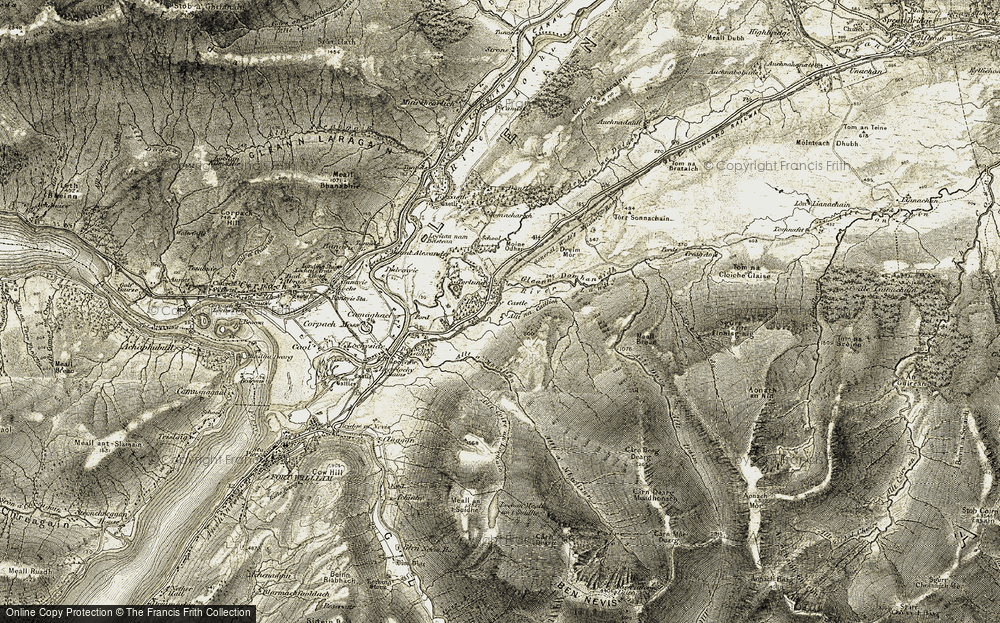 Old Map of Historic Map covering Tomacharich in 1906-1908