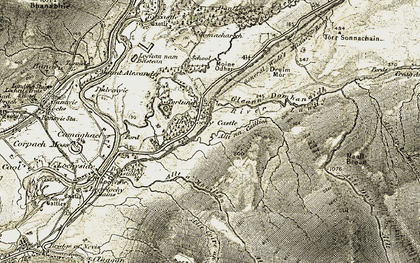 Old map of Tomacharich in 1906-1908