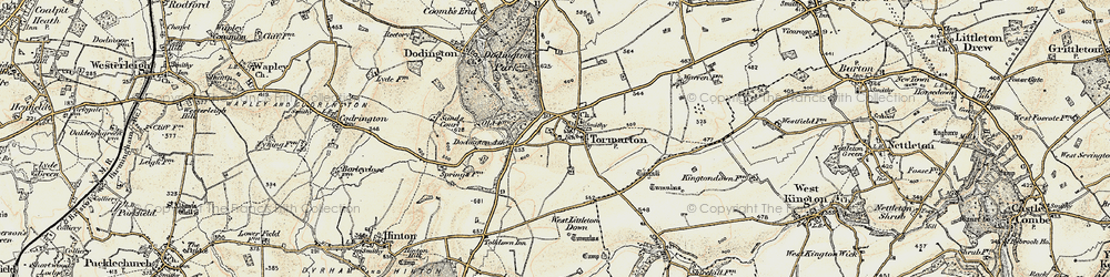 Old map of Tormarton in 1898-1899