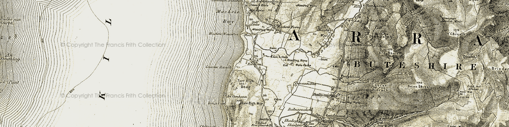 Old map of An Cumhann in 1905-1906