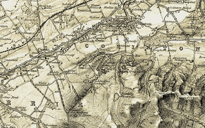 Old map of Torphin in 1903-1904