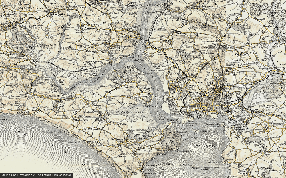 Old Map of Torpoint, 1899-1900 in 1899-1900