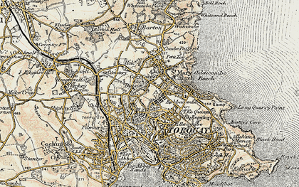 Old map of Torquay in 1899