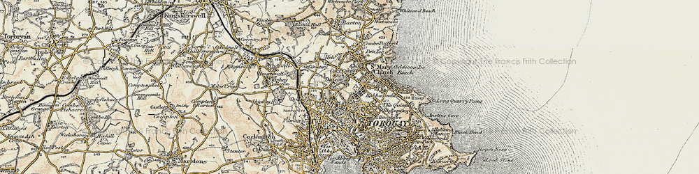 Old map of Torquay in 1899