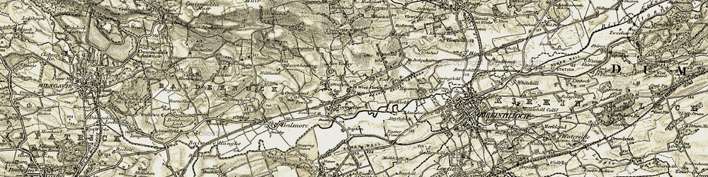 Old map of Acre Valley Ho in 1904-1907