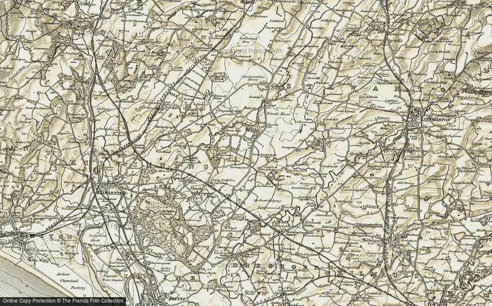 Old Map of Historic Map covering Bonshaw in 1905-1906