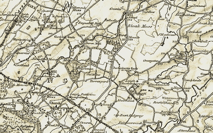 Old map of Bonshaw in 1905-1906