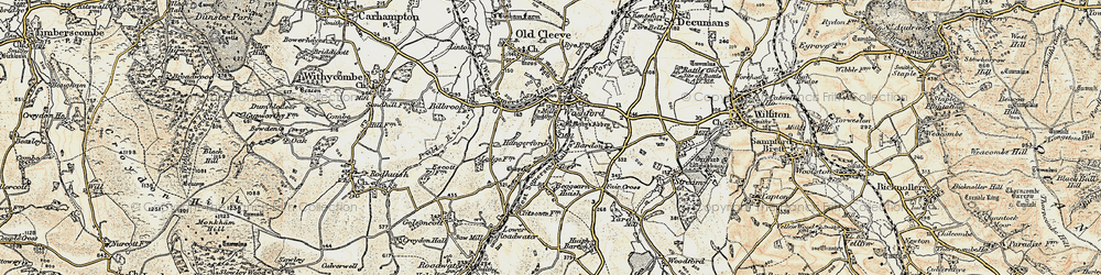 Old map of Torre in 1898-1900