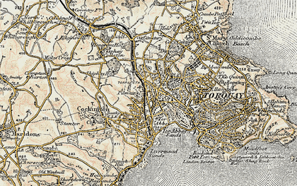 Old map of Torre in 1899
