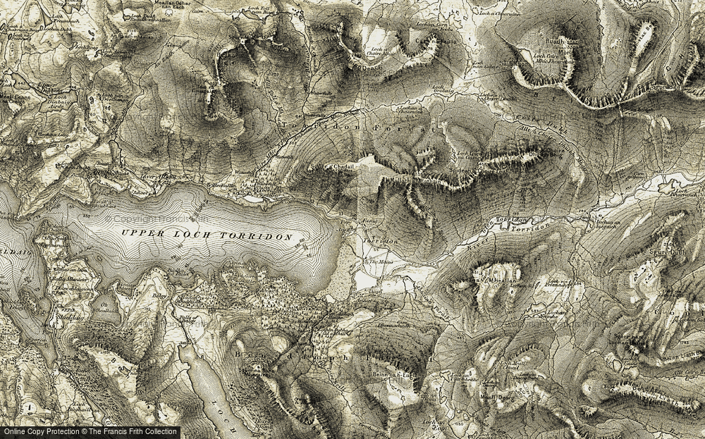 Old Map of Torridon, 1908-1909 in 1908-1909