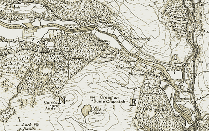 Old map of Torroy in 1910-1912