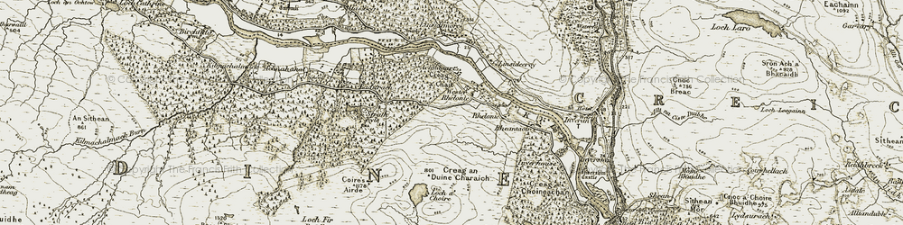 Old map of Torroy in 1910-1912