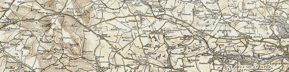 Old map of Torrpark in 1900