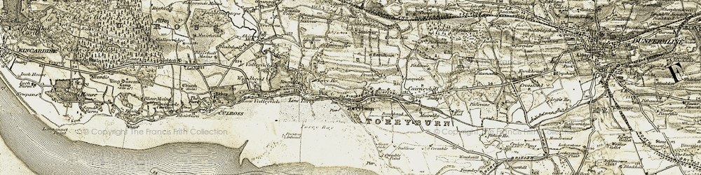 Old map of Torryburn in 1904-1906