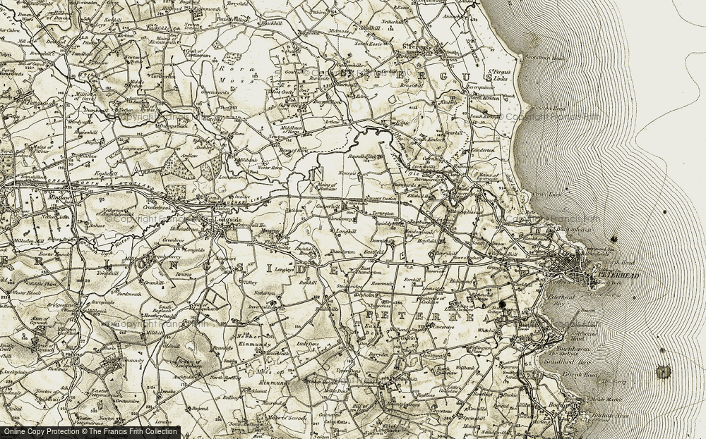 Old Map of Historic Map covering Westerton in 1909-1910