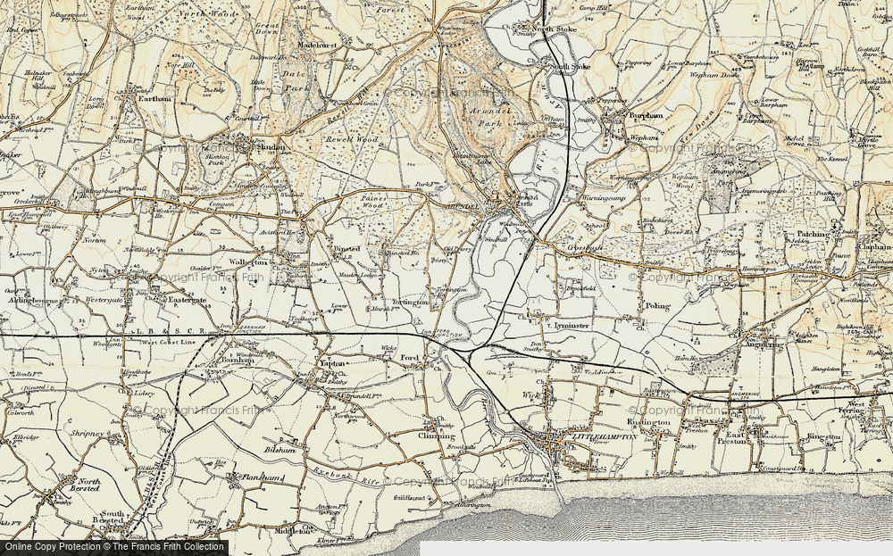 Old Map of Tortington, 1897-1899 in 1897-1899
