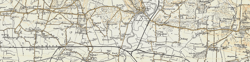 Old map of Tortington in 1897-1899